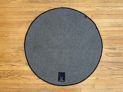 "PIPES" - 36" round Wool Rug